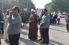 حضور پر شور کارکنان دانشجویان دانشگاه در تجمع و راهپیمایی به منظور محکومیت اقدامات رژیم منحوس صهیونیستی در غزه