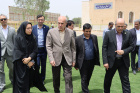 آئین بهره‌برداری از زمین چمن ورزشی دانشگاه با حضور دکتر حبیبا
