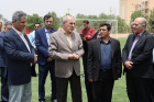 آئین بهره‌برداری از زمین چمن ورزشی دانشگاه با حضور دکتر حبیبا