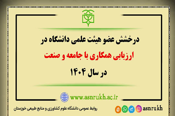 درخشش عضو هیئت علمی دانشگاه در ارزیابی همکاری با جامعه و صنعت در سال ۱۴۰۴