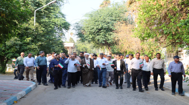 همایش پیاده‌روی دانشگاهیان دانشگاه علوم کشاورزی و منابع طبیعی خوزستان برگزار شد